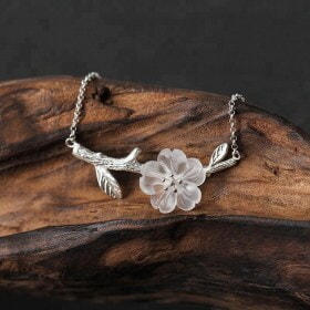 Unique-925-Silver-flower-Natural-crystal-necklace (1)